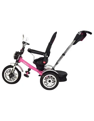 Triciclo para Niños Asiento Reclinable Giratorio 360 Luz y Sonido Llantas de Goma | Joykoo Tienda Oficial