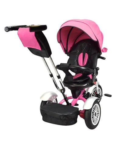 Triciclo para Niños Asiento Reclinable Giratorio 360 Luz y Sonido Llantas de Goma | Joykoo Tienda Oficial