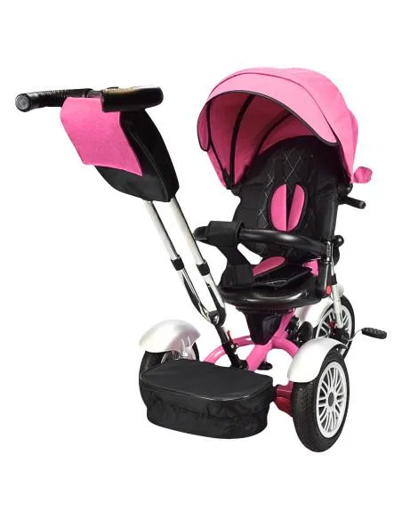 Triciclo para Niños Asiento Reclinable Giratorio 360 Luz y Sonido Llantas de Goma | Joykoo Tienda Oficial