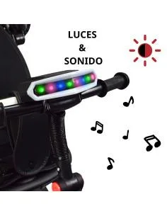 Triciclo para Niños Asiento Giratorio Reclinable con Luz y Sonido  - 1 2