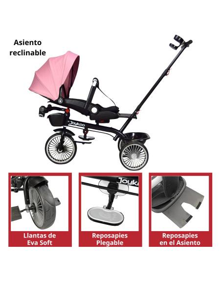 Triciclo para Niños Asiento Giratorio Reclinable con Luz y Sonido | Joykoo Tienda Oficial