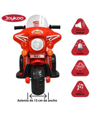Moto Montable Eléctrica para Niños Luces y Sonido Bateria 6v | Joykoo Tienda Oficial