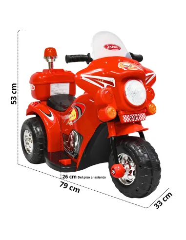 Moto Montable Eléctrica para Niños Luces y Sonido Bateria 6v | Joykoo Tienda Oficial