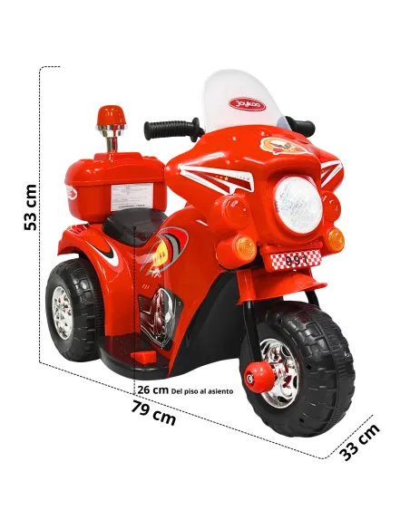 Moto Montable Eléctrica para Niños Luces y Sonido Bateria 6v | Joykoo Tienda Oficial