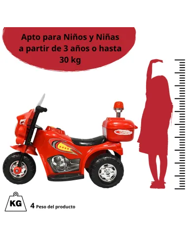Moto Montable Eléctrica para Niños Luces y Sonido Bateria 6v | Joykoo Tienda Oficial
