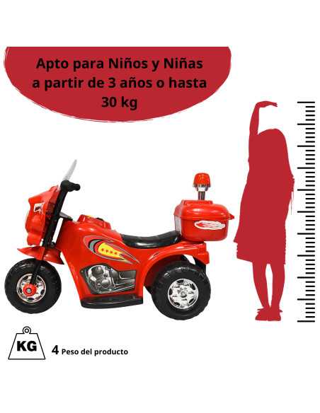 Moto Montable Eléctrica para Niños Luces y Sonido Bateria 6v | Joykoo Tienda Oficial