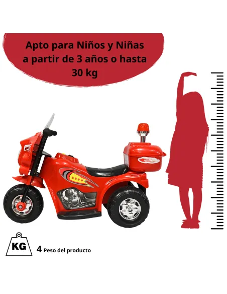 Moto Montable Eléctrica para Niños Luces y Sonido Bateria 6v | Joykoo Tienda Oficial