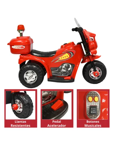 Moto Montable Eléctrica para Niños Luces y Sonido Bateria 6v | Joykoo Tienda Oficial