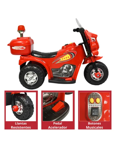 Moto Montable Eléctrica para Niños Luces y Sonido Bateria 6v | Joykoo Tienda Oficial