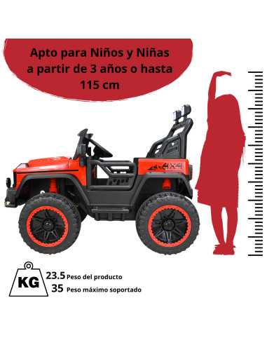 Montable Eléctrico Camioneta 4x4 para Niños Control Remoto 12v | Joykoo Tienda Oficial
