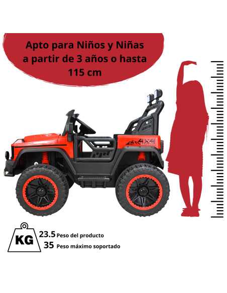 Montable Eléctrico Camioneta 4x4 para Niños Control Remoto 12v | Joykoo Tienda Oficial