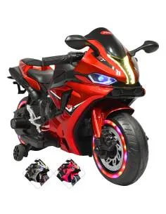 Moto Montable Eléctrica para Niños Luces Led Sonido y Freno Batería 12v Joykoo - 1