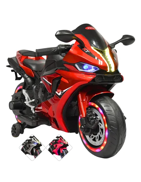 Moto Montable Eléctrica para Niños Luces Led Sonido y Freno Batería 12v | Joykoo Tienda Oficial