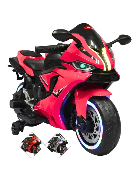 Moto Montable Eléctrica para Niños Luces Led Sonido y Freno Batería 12v | Joykoo Tienda Oficial