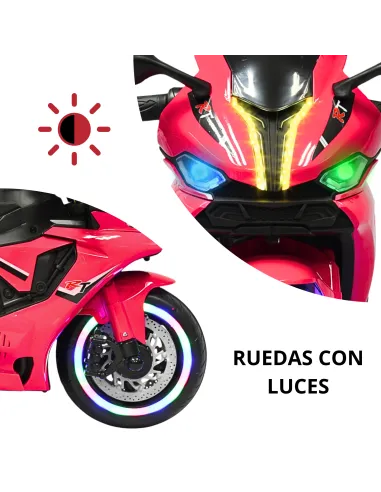 Moto Montable Eléctrica para Niños Luces Led Sonido y Freno Batería 12v | Joykoo Tienda Oficial