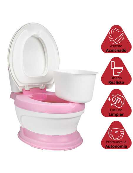 Baño Entrenador para Niños con Sonido de Descarga Asiento Acolchado Antideslizante Diseño Realista | Joykoo Tienda Oficial