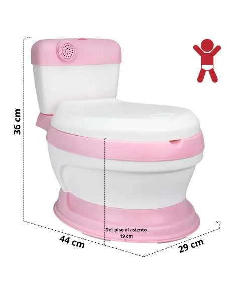 Baño Entrenador para Niños con Sonido de Descarga Asiento Acolchado Antideslizante Diseño Realista | Joykoo Tienda Oficial