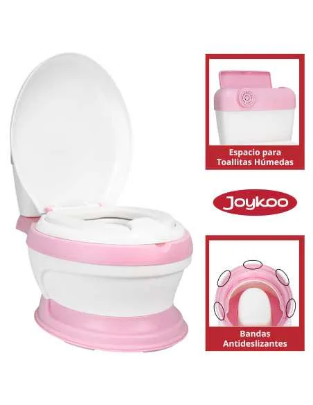Baño Entrenador para Niños con Sonido de Descarga Asiento Acolchado Antideslizante Diseño Realista | Joykoo Tienda Oficial