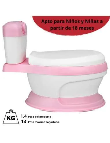 Baño Entrenador para Niños con Sonido de Descarga Asiento Acolchado Antideslizante Diseño Realista | Joykoo Tienda Oficial