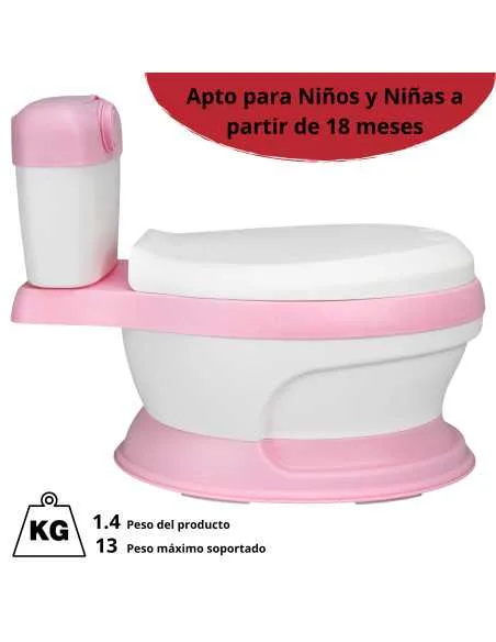Baño Entrenador para Niños con Sonido de Descarga Asiento Acolchado Antideslizante Diseño Realista | Joykoo Tienda Oficial