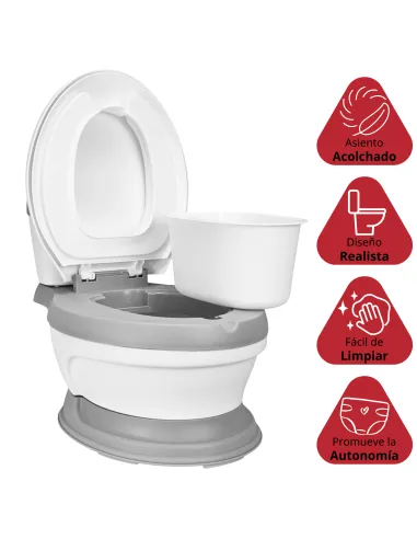 Baño Entrenador para Niños Asiento Acolchado Antideslizante Fácil de Limpiar Diseño Realista | Joykoo Tienda Oficial