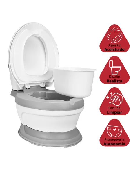 Baño Entrenador para Niños Asiento Acolchado Antideslizante Fácil de Limpiar Diseño Realista | Joykoo Tienda Oficial