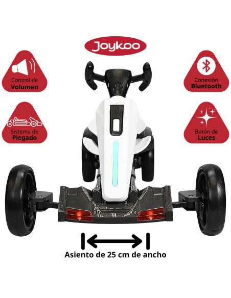 Montable Electrico para Niños Go Kart Luz Sonido Bluetooth Batería 12v | Joykoo Tienda Oficial