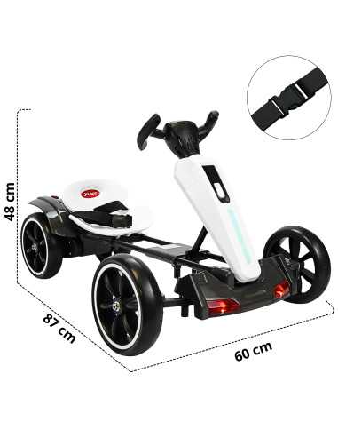 Montable Electrico para Niños Go Kart Luz Sonido Bluetooth Batería 12v | Joykoo Tienda Oficial