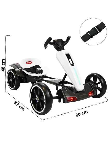 Montable Electrico para Niños Go Kart Luz Sonido Bluetooth Batería 12v | Joykoo Tienda Oficial