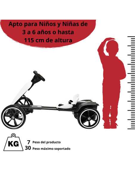 Montable Electrico para Niños Go Kart Luz Sonido Bluetooth Batería 12v | Joykoo Tienda Oficial