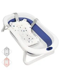 Bañera para Bebé Plegable con Cojín Tapón de Drenaje y Termómetro Joykoo - 1