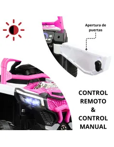 Montable Electrico para Niños Mini 4x4 Bluetooth Luz Sonido Batería 12v Joykoo - 1 2