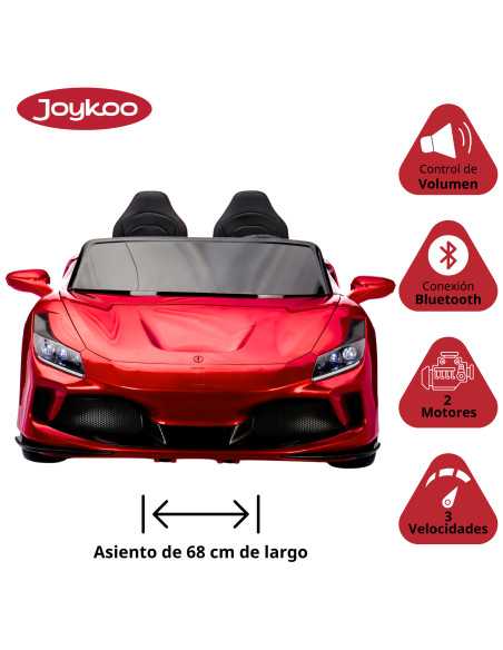 Montable Electrico para Niños Deportivo Dos Asientos Luz Sonido Control Remoto Batería 12v | Joykoo Tienda Oficial
