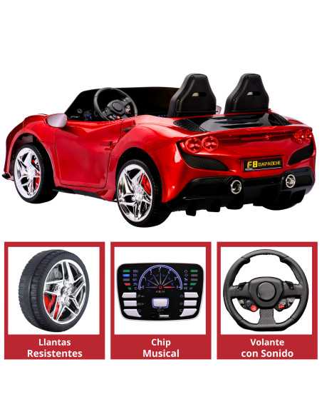 Montable Electrico para Niños Deportivo Dos Asientos Luz Sonido Control Remoto Batería 12v | Joykoo Tienda Oficial