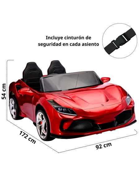 Montable Electrico para Niños Deportivo Dos Asientos Luz Sonido Control Remoto Batería 12v | Joykoo Tienda Oficial