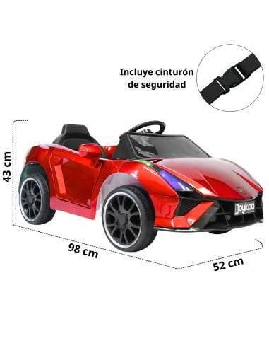 Montable Electrico para Niños Carro Deportivo con Bluetooth Luz Led Control Remoto 12v | Joykoo Tienda Oficial