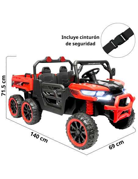 Montable Eléctrico para Niños 6x6 Caja de Vuelco Atomática Luz y Sonido Bluetooth 12v | Joykoo Tienda Oficial