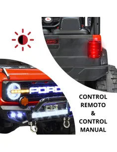 Montable Electrico Camioneta 4x4 para Niños Bluetooth Luces Led Control Remoto Batería 12v Joykoo - 1 2