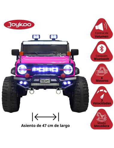 Montable Electrico Camioneta 4x4 para Niños Bluetooth Luces Led Control Remoto Batería 12v | Joykoo Tienda Oficial