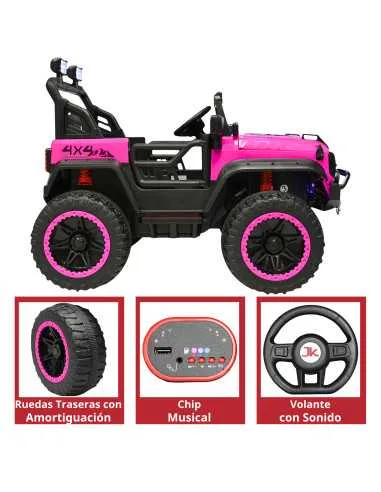 Montable Electrico Camioneta 4x4 para Niños Bluetooth Luces Led Control Remoto Batería 12v | Joykoo Tienda Oficial