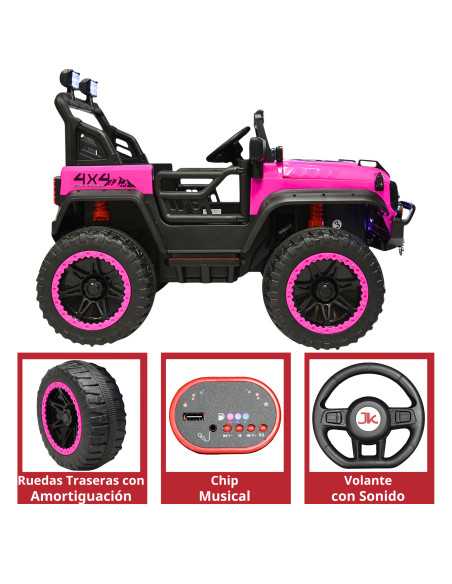 Montable Electrico Camioneta 4x4 para Niños Bluetooth Luces Led Control Remoto Batería 12v | Joykoo Tienda Oficial