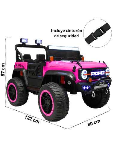 Montable Electrico Camioneta 4x4 para Niños Bluetooth Luces Led Control Remoto Batería 12v | Joykoo Tienda Oficial