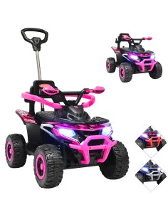 Montable Electrico para Niños Híbrido con Bastón Dirigible y Pedal Acelerador Barras de Seguridad Luces Batería 6v Joykoo - 1