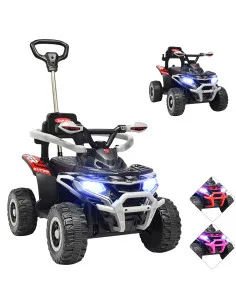 Montable Electrico para Niños Híbrido con Bastón Dirigible y Pedal Acelerador Barras de Seguridad Luces Batería 6v Joykoo - 9