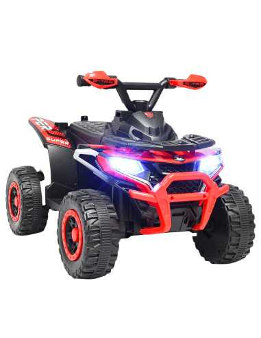 Montable Electrico para Niños Híbrido con Bastón Dirigible y Pedal Acelerador Barras de Seguridad Luces Batería 6v | Joykoo Tienda Oficial