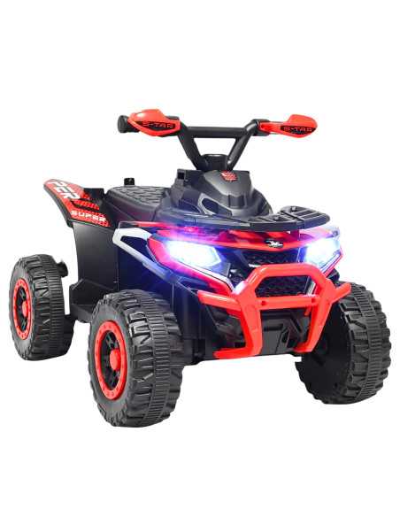 Montable Electrico para Niños Híbrido con Bastón Dirigible y Pedal Acelerador Barras de Seguridad Luces Batería 6v | Joykoo Tienda Oficial