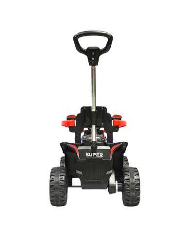 Montable Electrico para Niños Híbrido con Bastón Dirigible y Pedal Acelerador Barras de Seguridad Luces Batería 6v | Joykoo Tienda Oficial