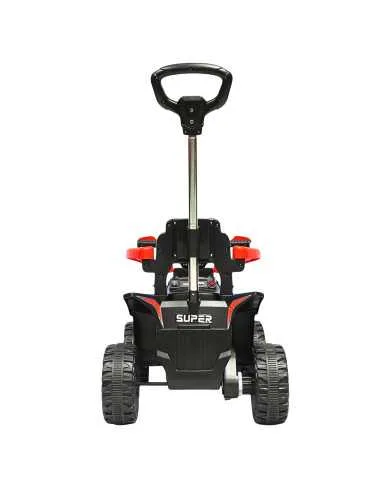 Montable Electrico para Niños Híbrido con Bastón Dirigible y Pedal Acelerador Barras de Seguridad Luces Batería 6v | Joykoo Tienda Oficial