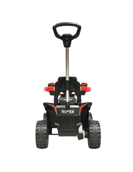 Montable Electrico para Niños Híbrido con Bastón Dirigible y Pedal Acelerador Barras de Seguridad Luces Batería 6v | Joykoo Tienda Oficial