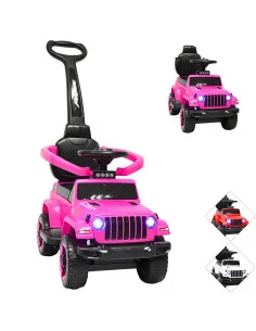 Montable Electrico para Niños Híbrido con Bastón y Pedal Acelerador Barras de Seguridad Luces Batería 6v Joykoo - 1